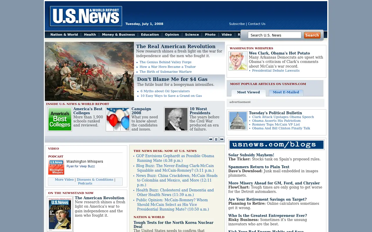 usnews.com in 2008