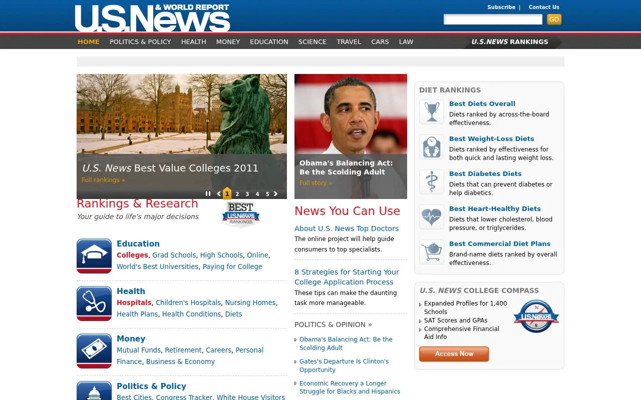 usnews.com in 2011