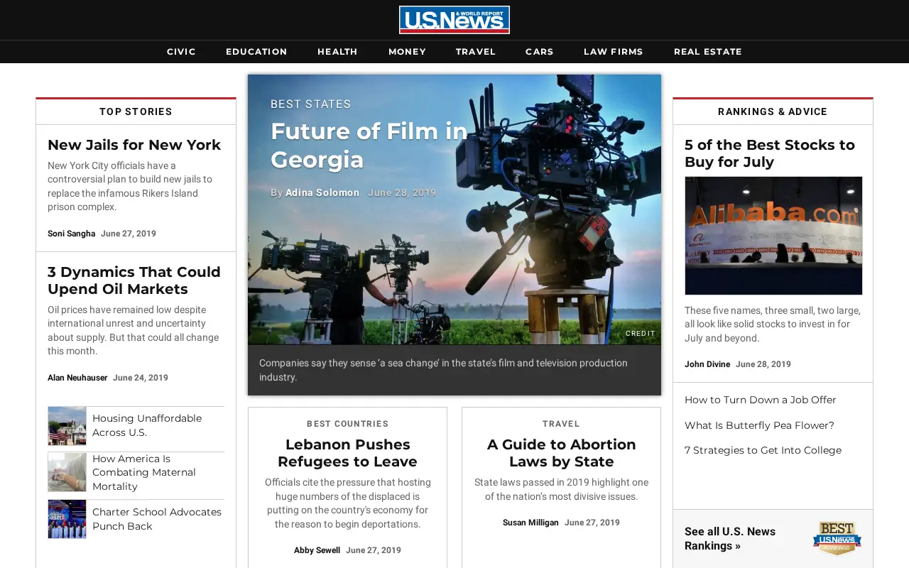 usnews.com in 2019