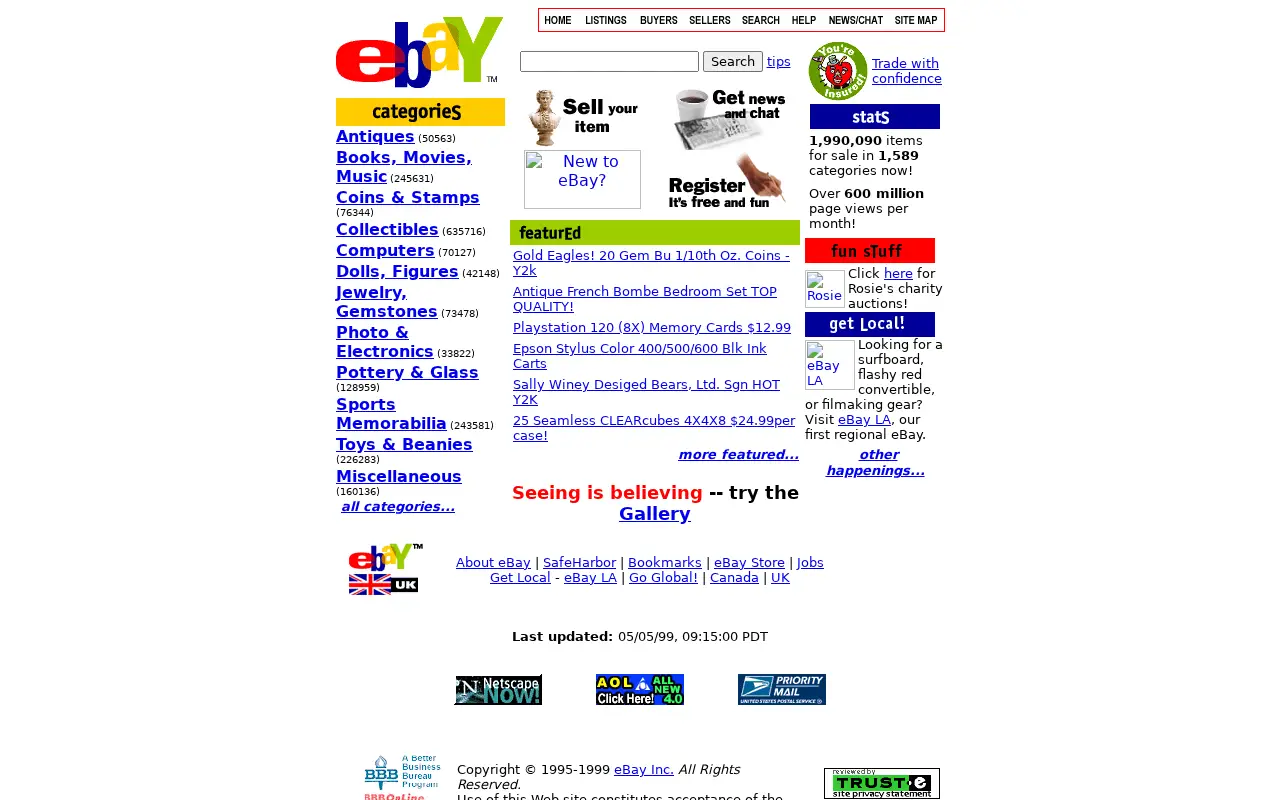 ebay.com in 1999