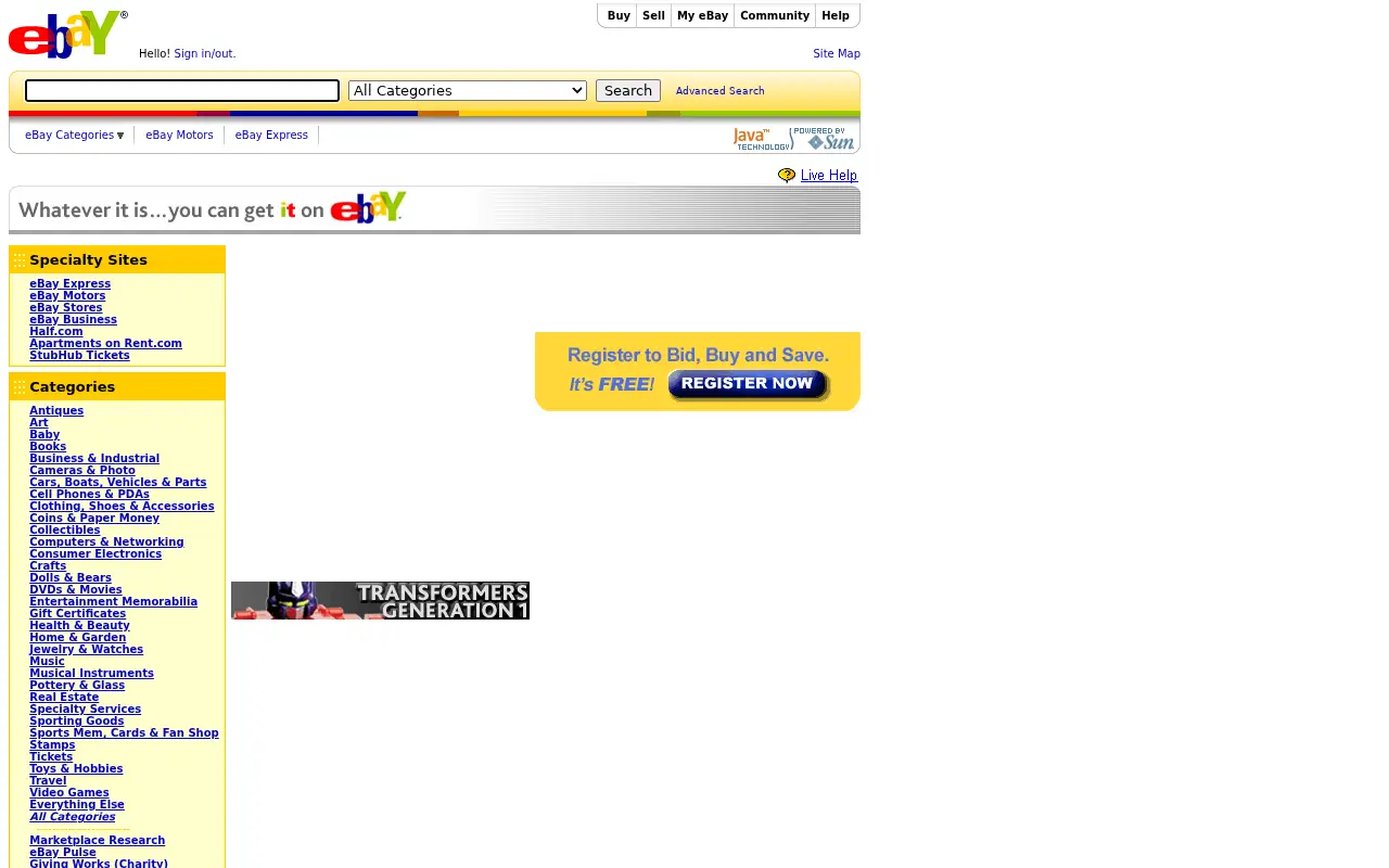 ebay.com on June 30, 2007
