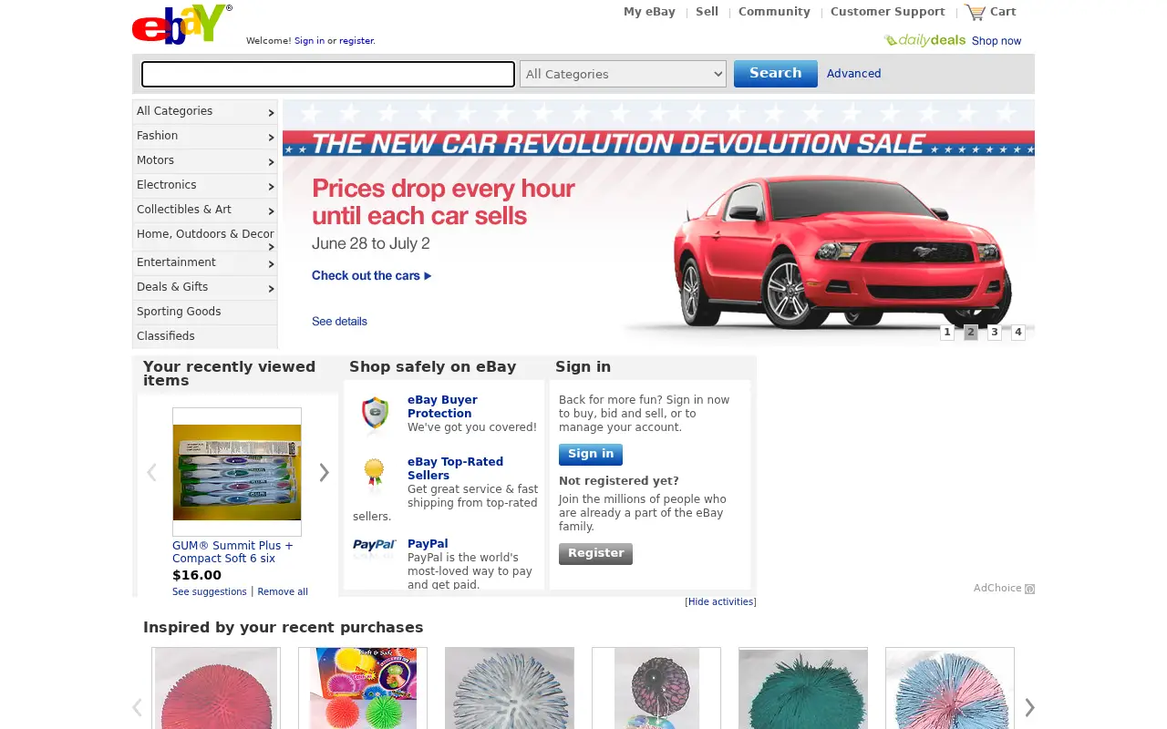 ebay.com on July 1, 2012