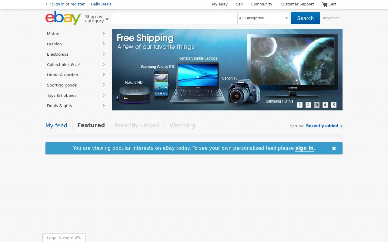 ebay.com on July 1, 2013