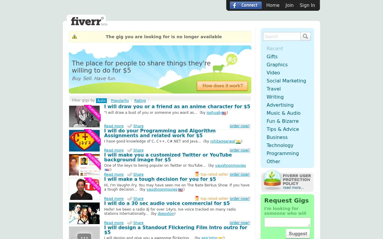 fiverr.com on June 30, 2011