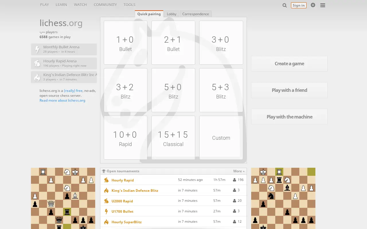 lichess.org in 2018