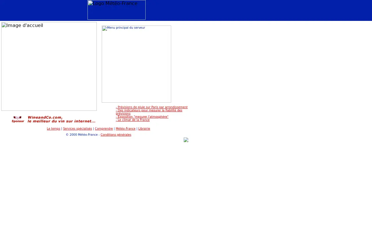meteofrance.com on February 29, 2000