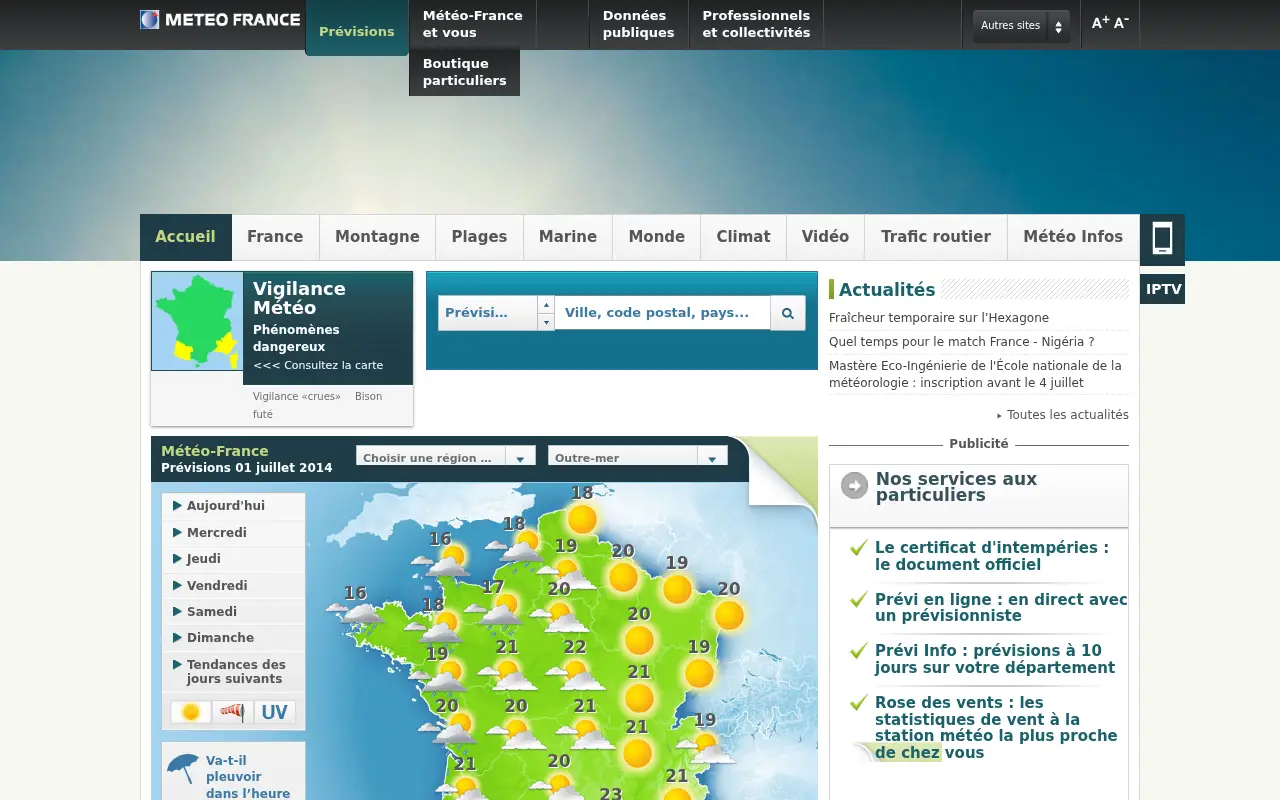 meteofrance.com in 2014