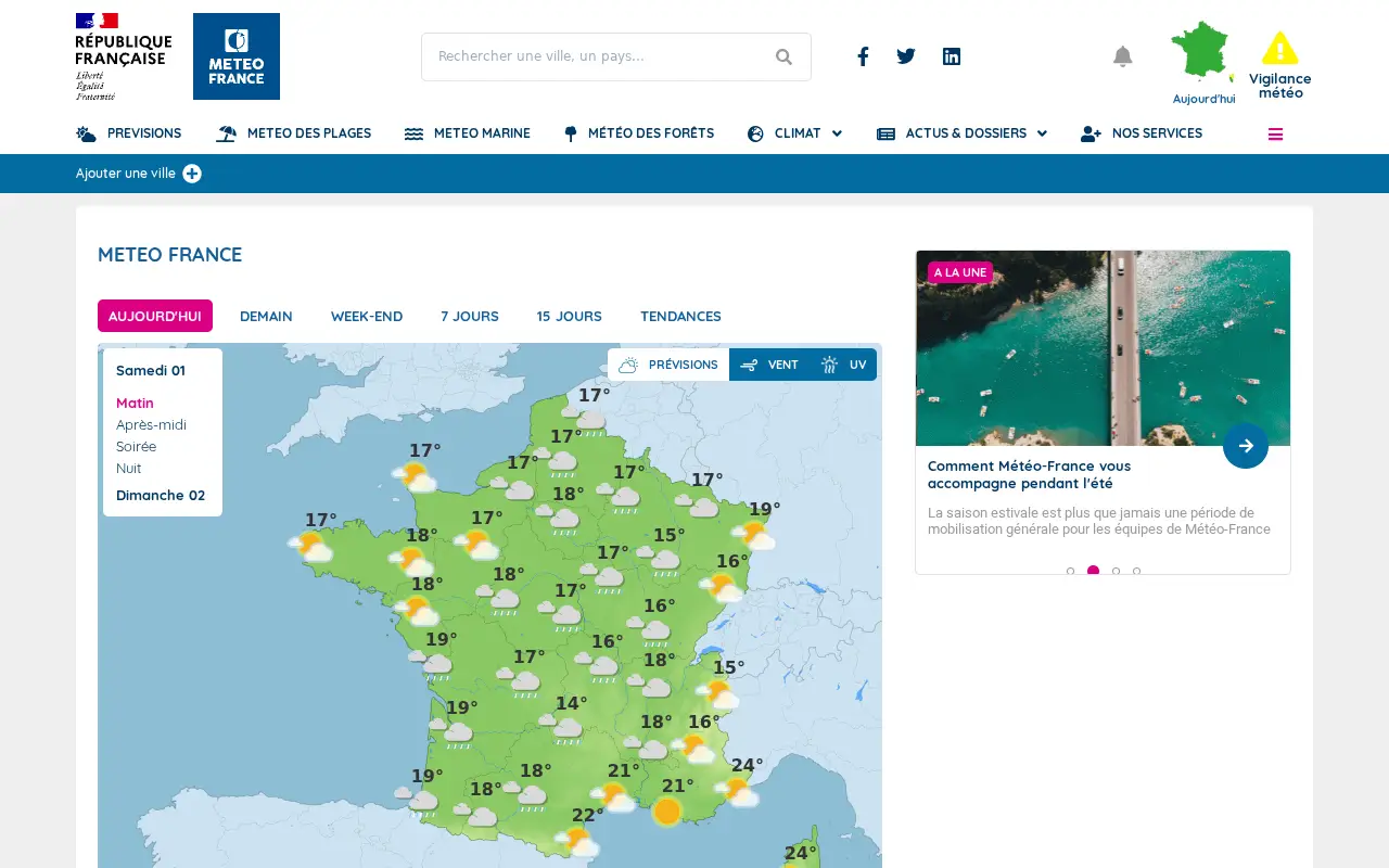 meteofrance.com in 2023