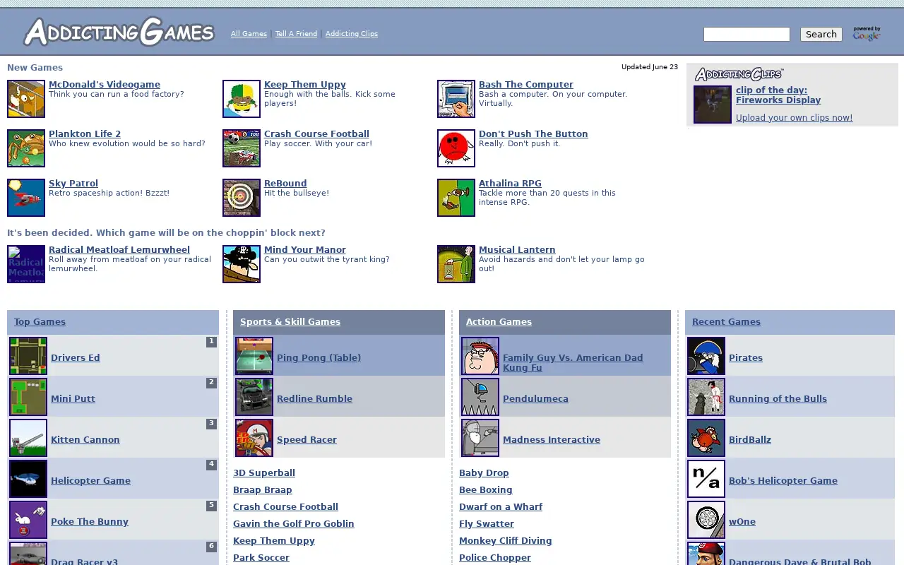addictinggames.com in 2006