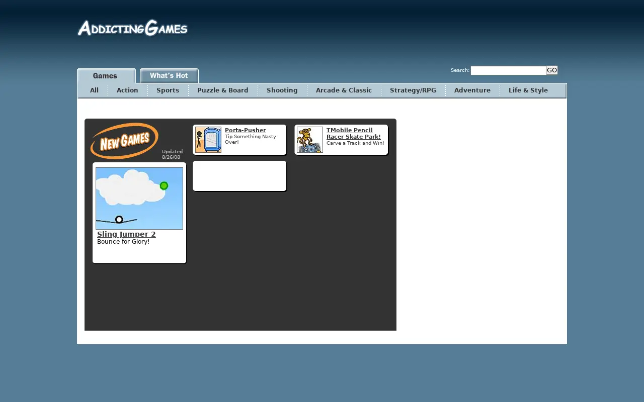 addictinggames.com in 2008