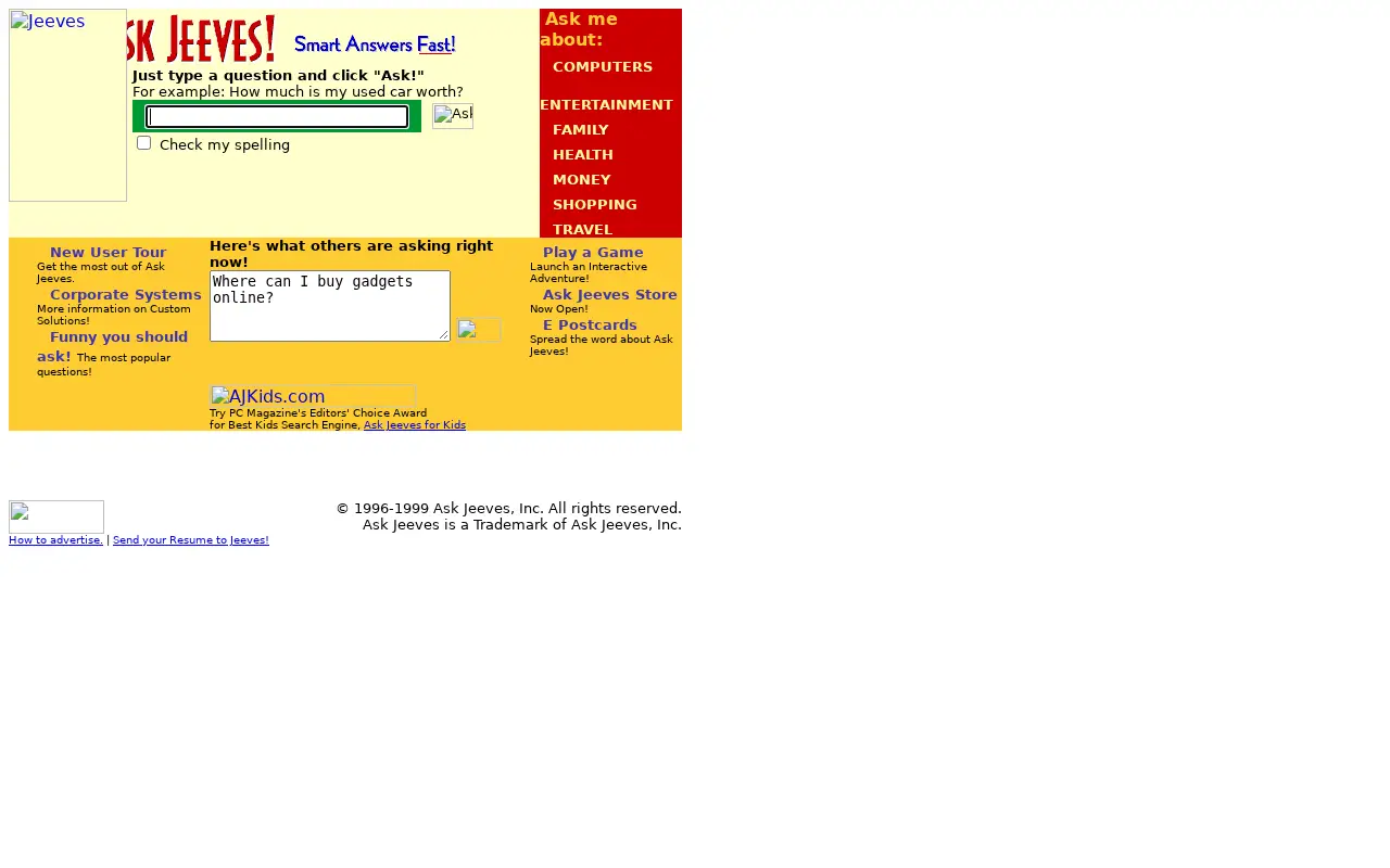 askjeeves.com in 1999