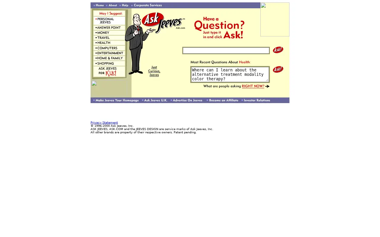 askjeeves.com in 2000