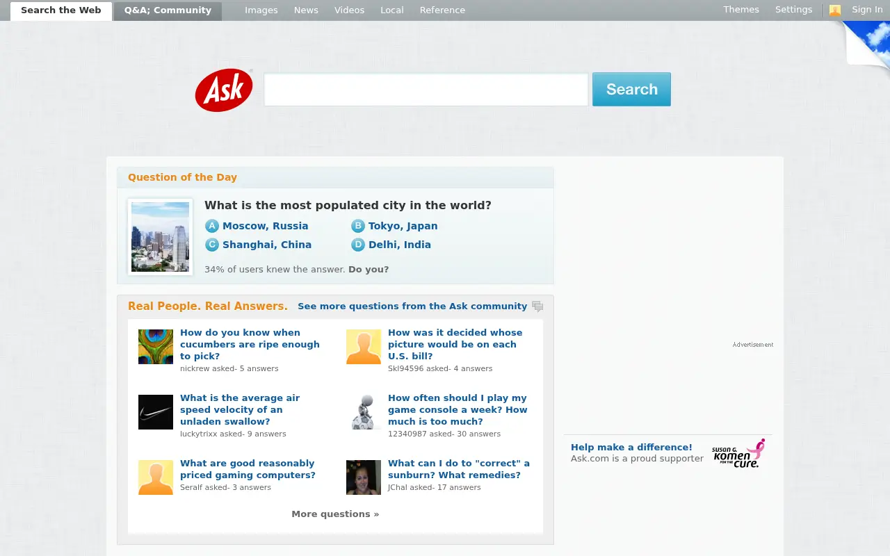 askjeeves.com in 2012