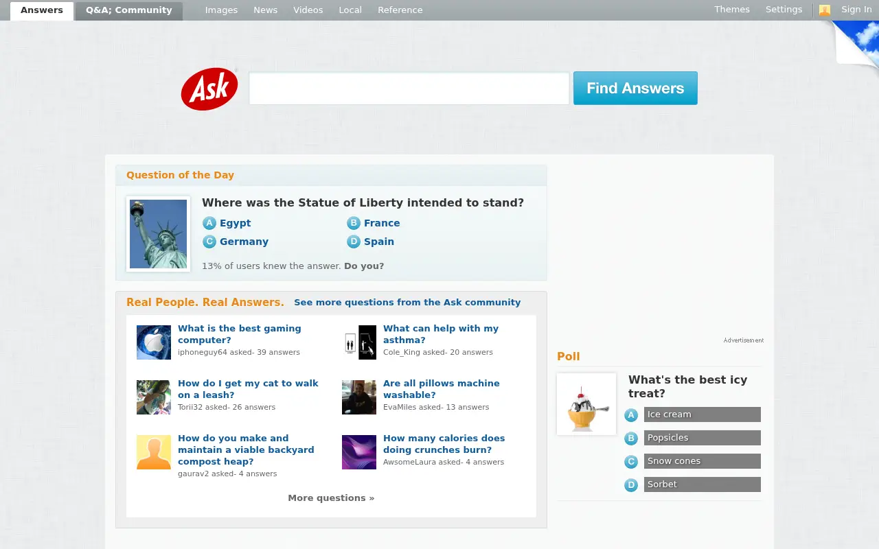 askjeeves.com in 2013