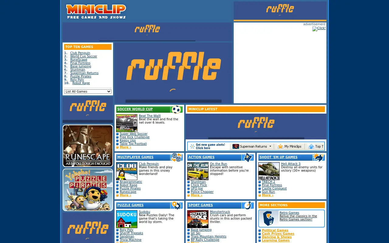 miniclip.com in 2006