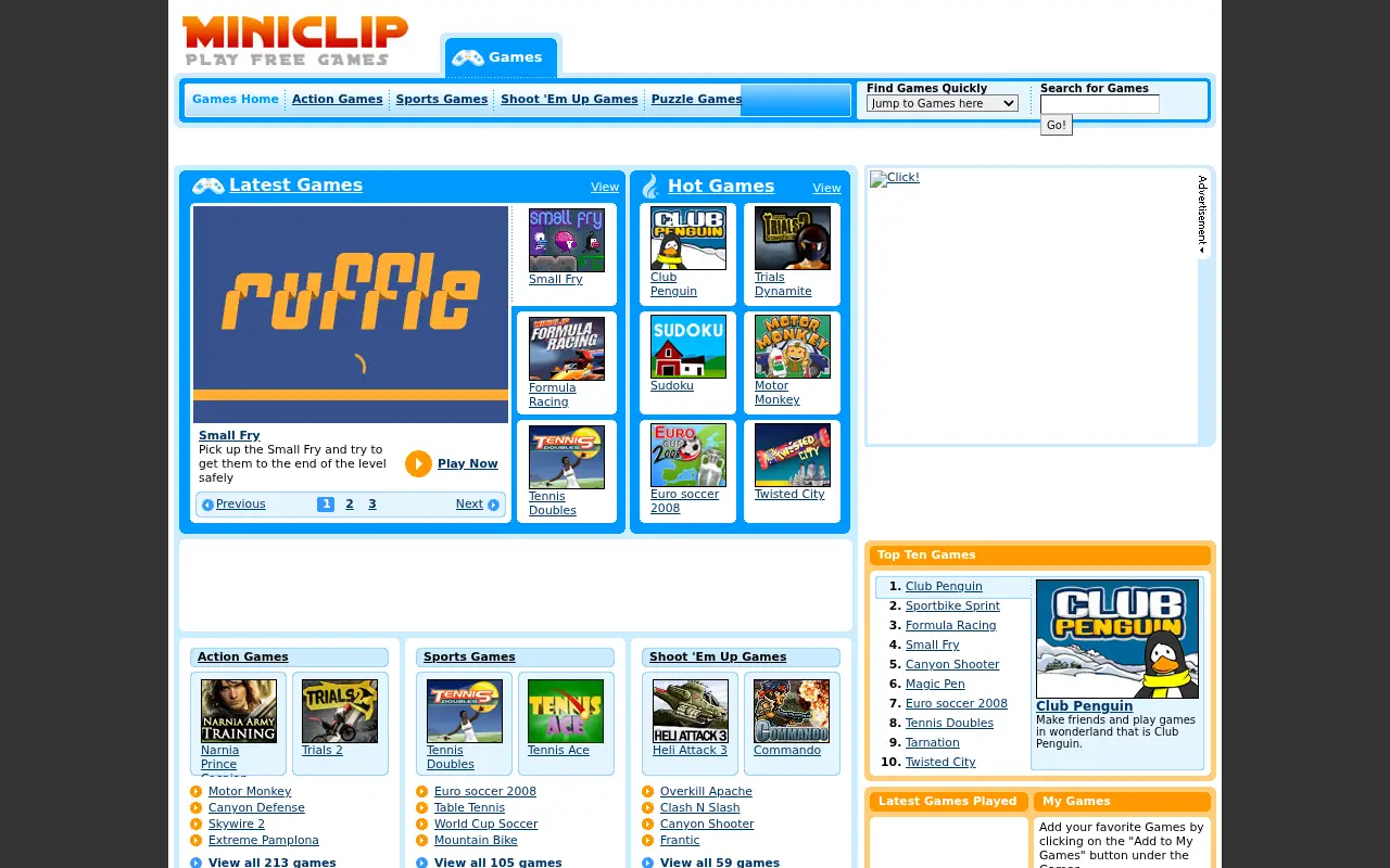 miniclip.com in 2008