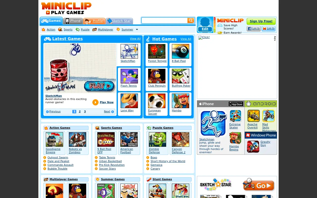 miniclip.com in 2012