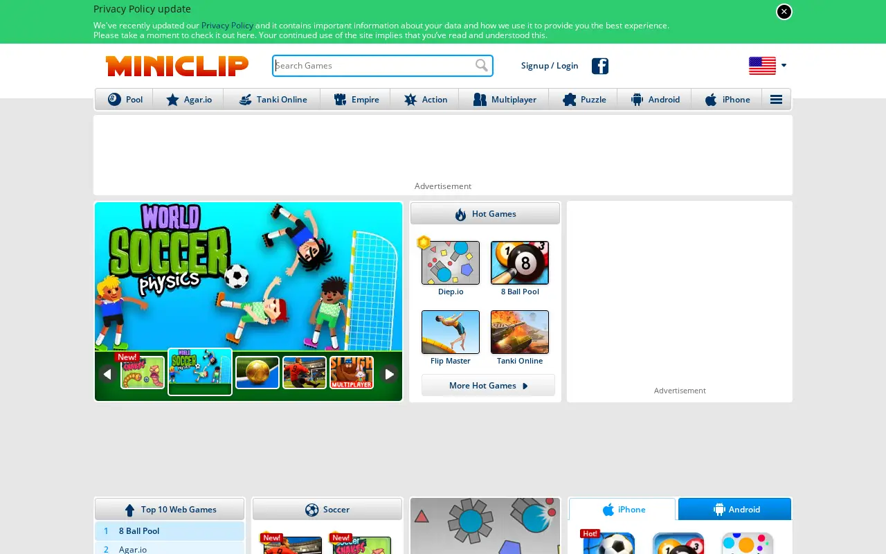 miniclip.com in 2018