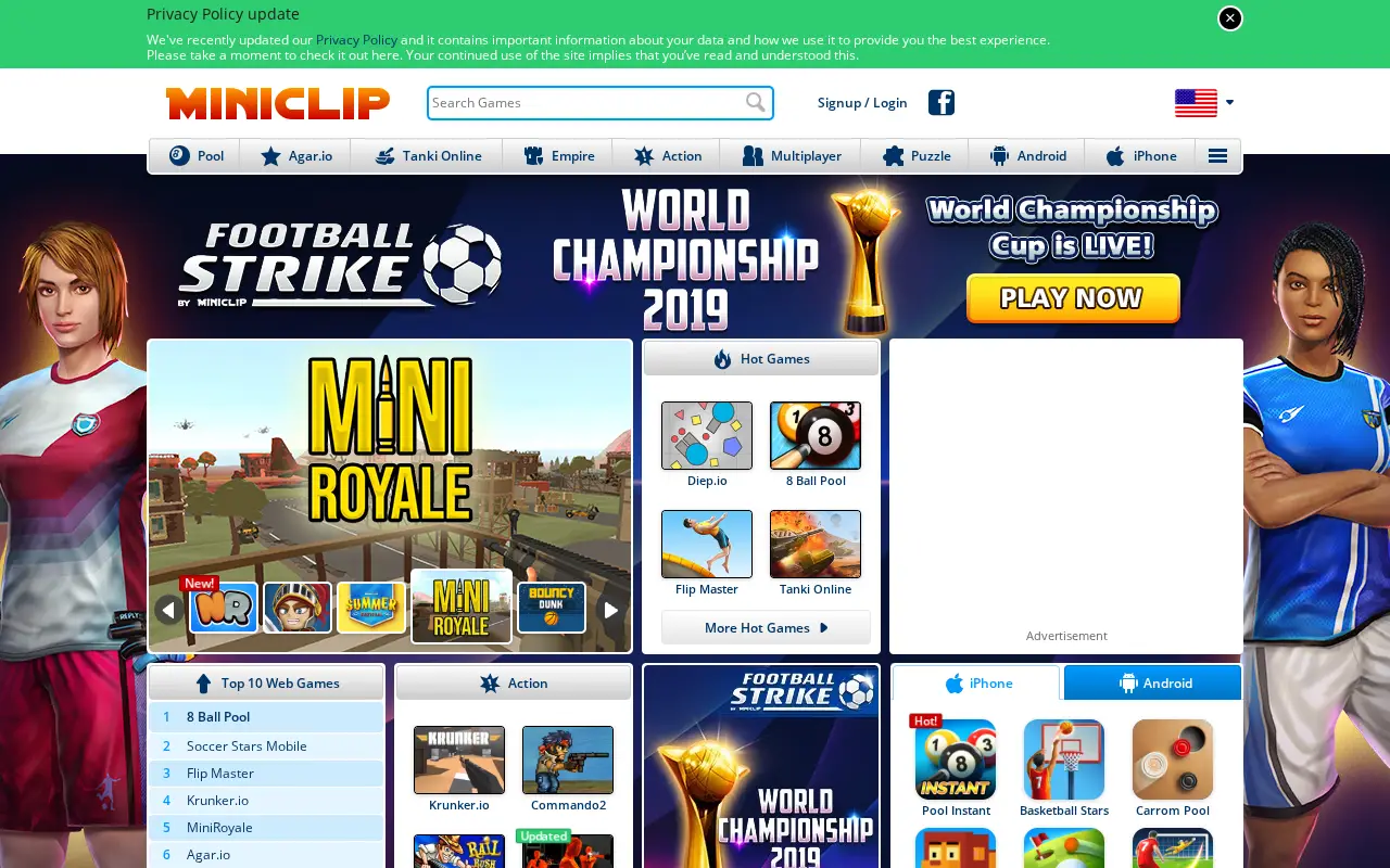 miniclip.com in 2019