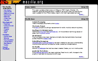 mozilla.org in 1999