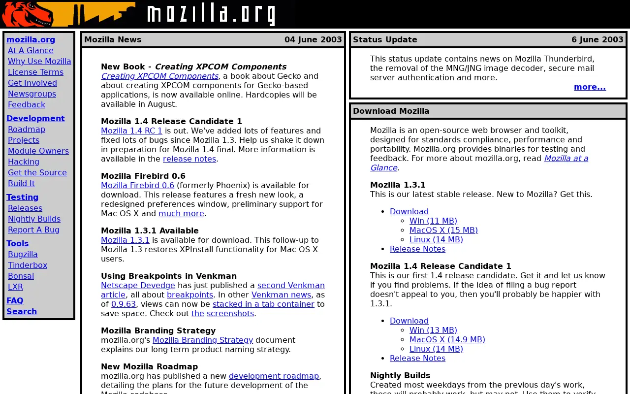 mozilla.org on June 9, 2003