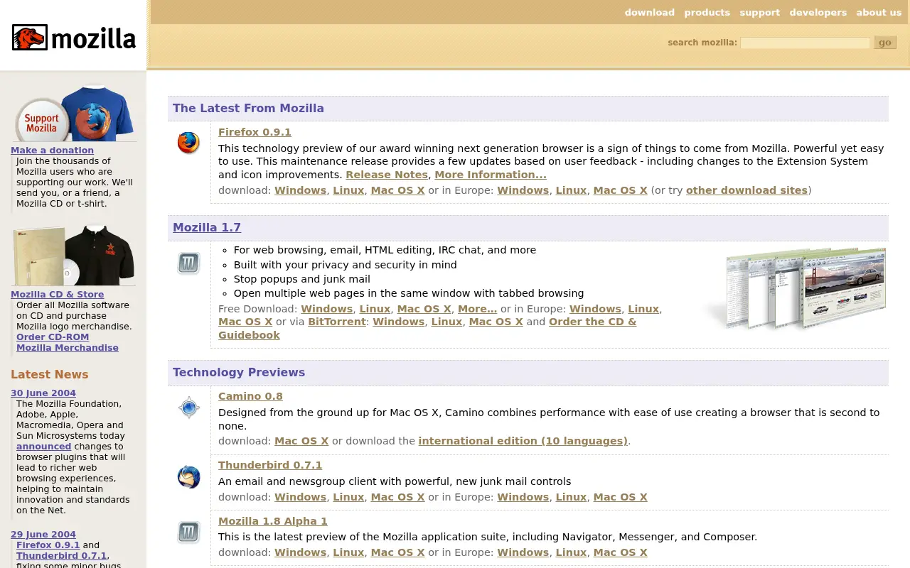 mozilla.org on July 1, 2004