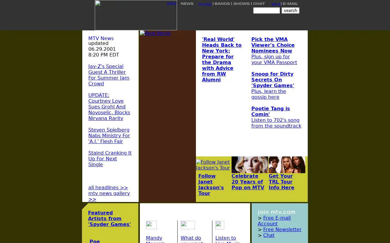 mtv.com on July 1, 2001