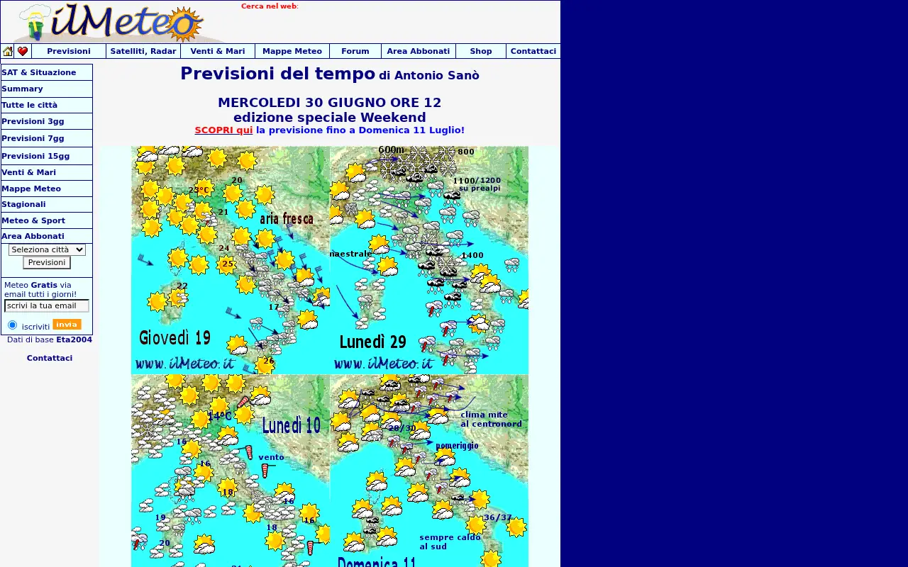 ilmeteo.it in 2004