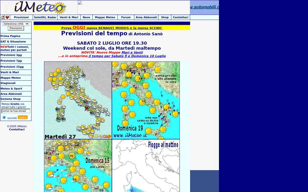 ilmeteo.it in 2005