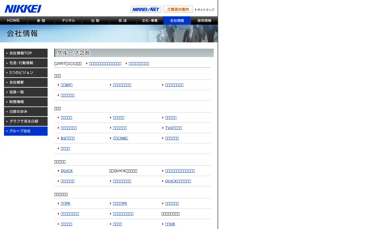 nikkei.com in 2007