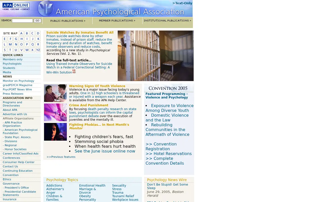 apa.org in 2005