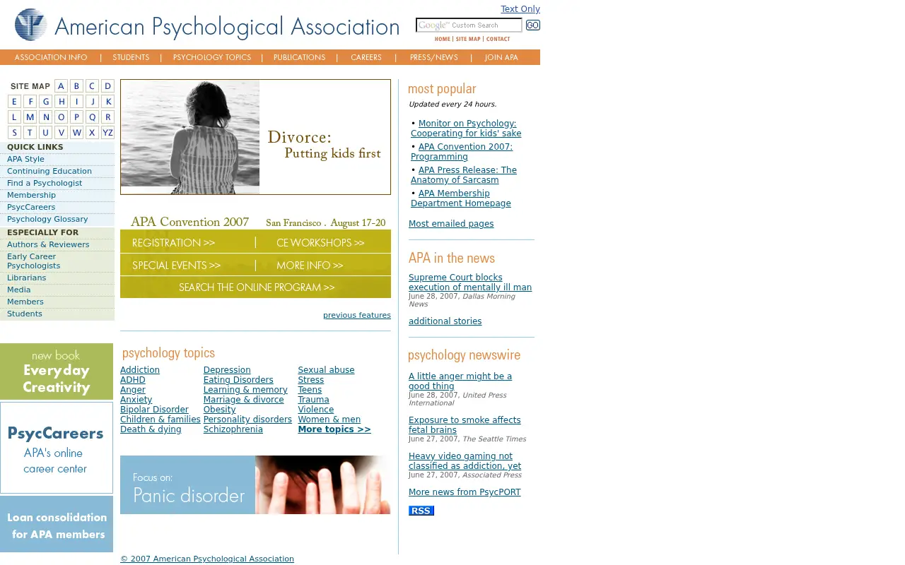 apa.org in 2007