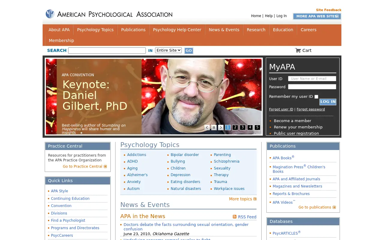 apa.org in 2010