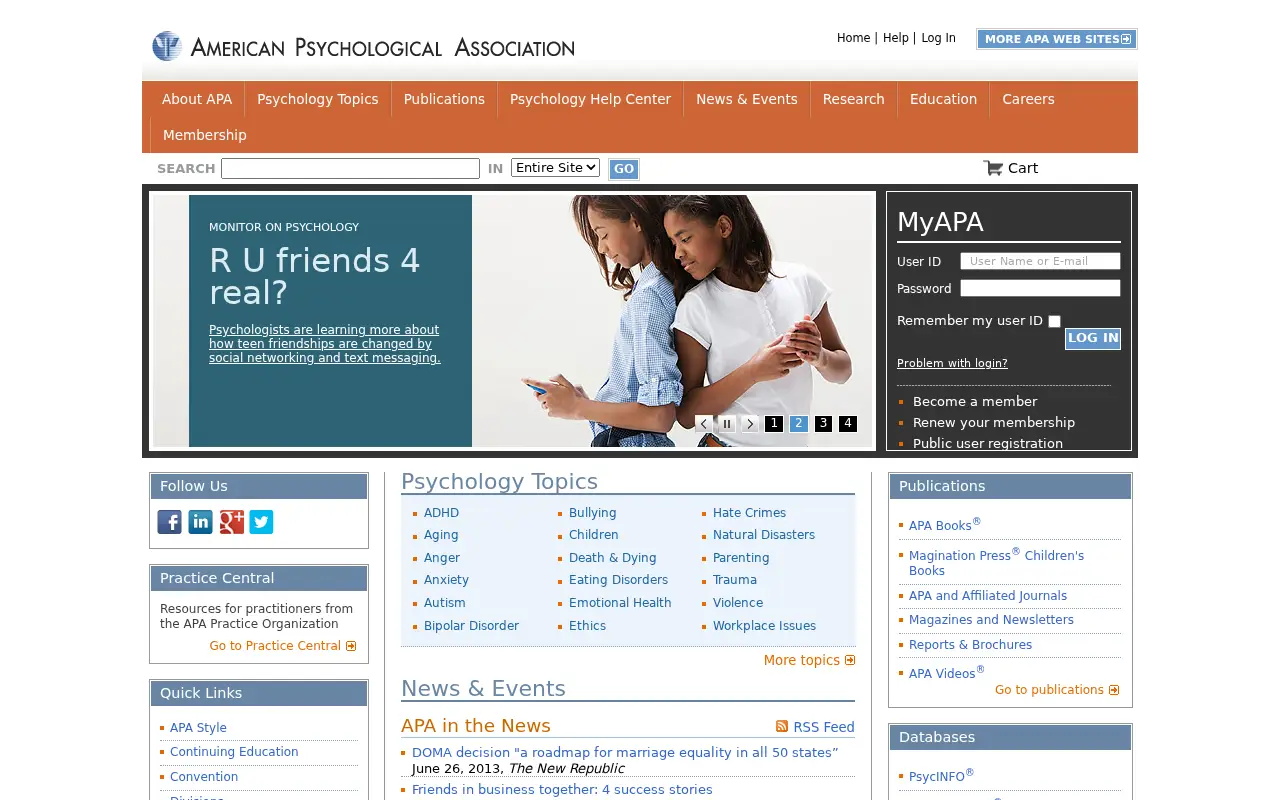 apa.org in 2013