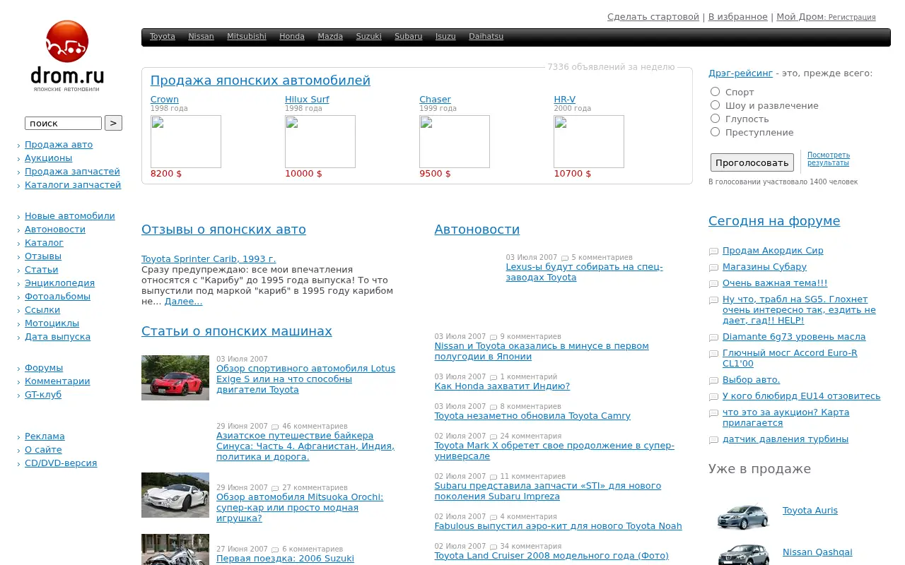 drom.ru in 2007