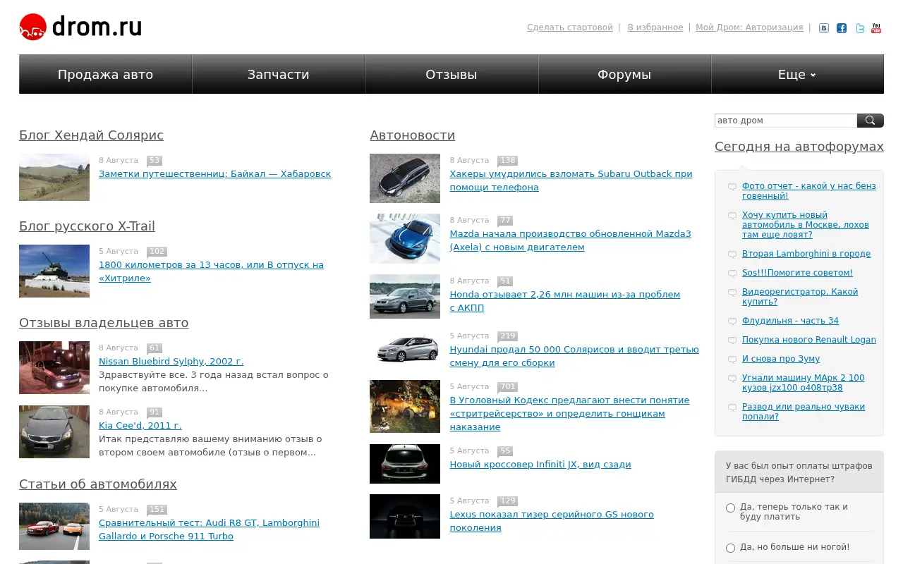 drom.ru in 2011