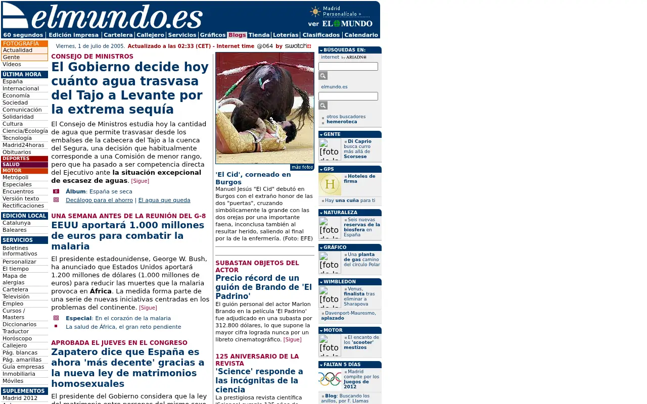 elmundo.es in 2005