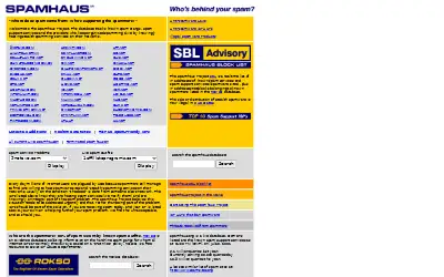 spamhaus.org in 2001