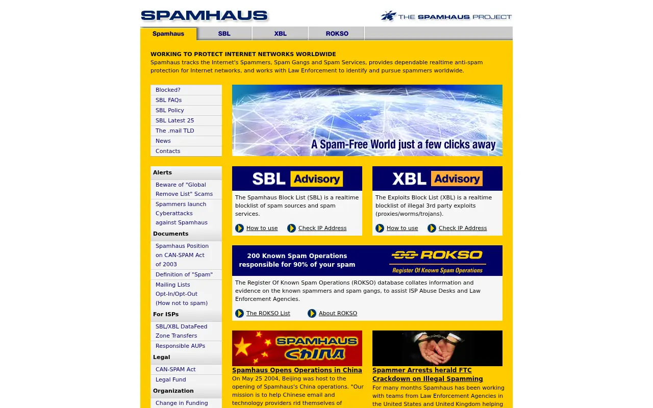 spamhaus.org in 2004