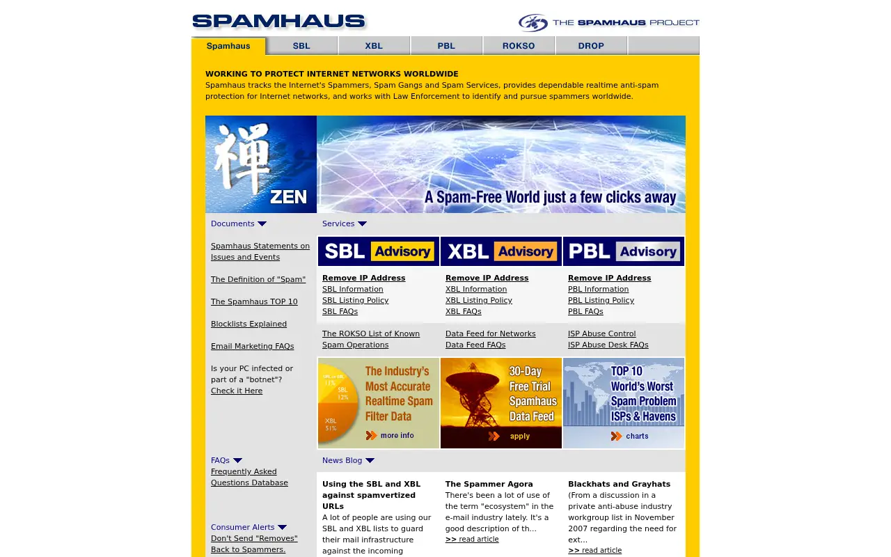 spamhaus.org in 2008