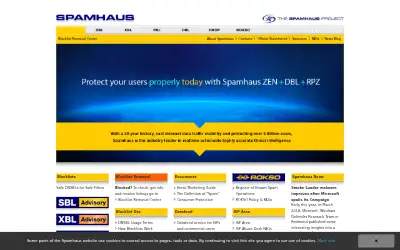 spamhaus.org in 2018