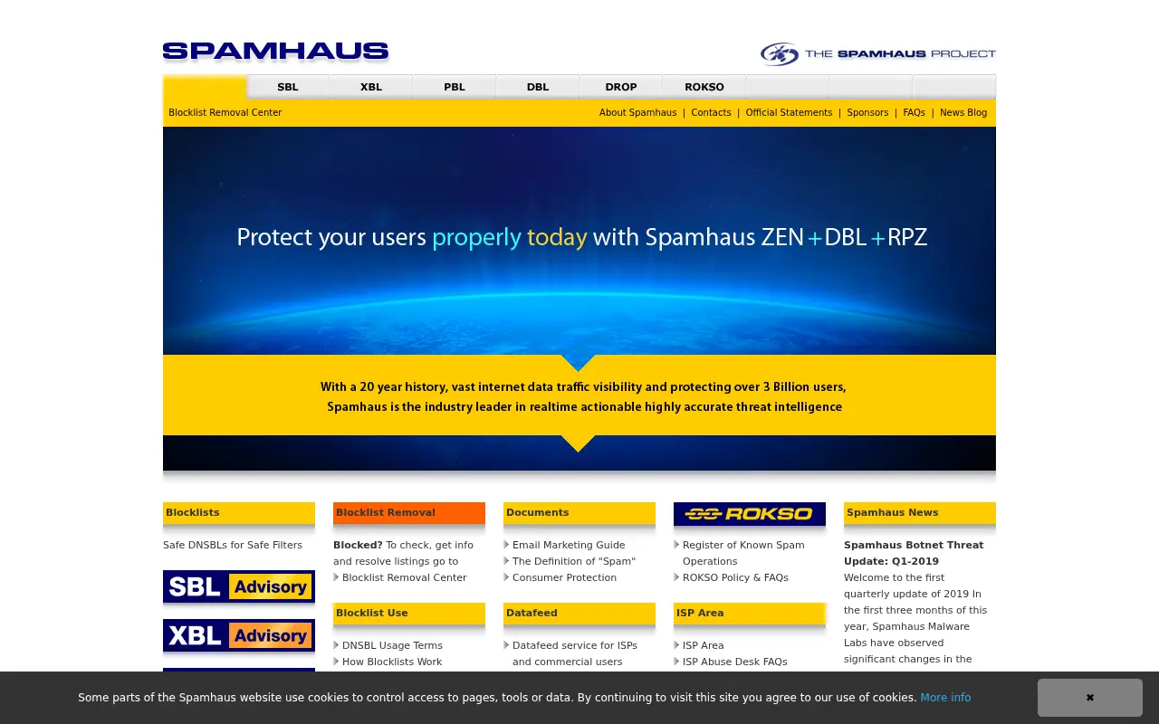 spamhaus.org in 2019