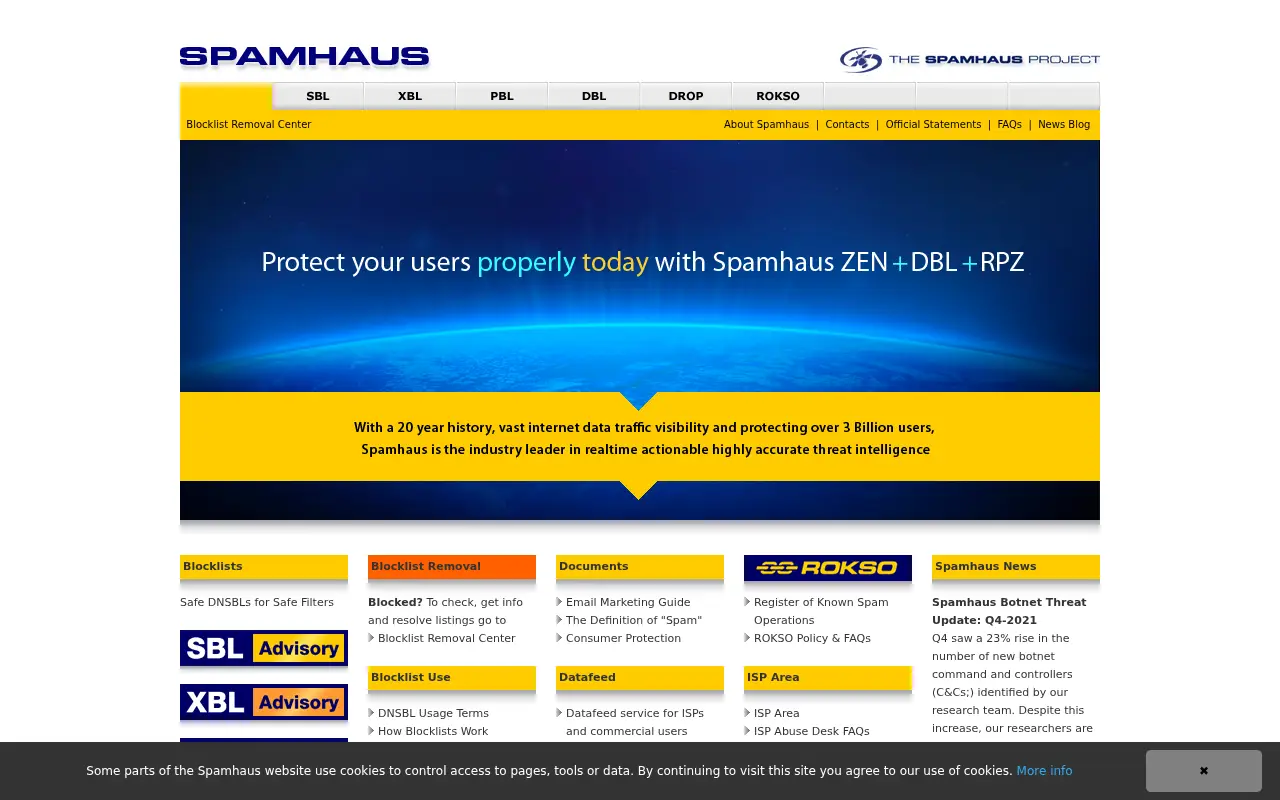 spamhaus.org in 2022