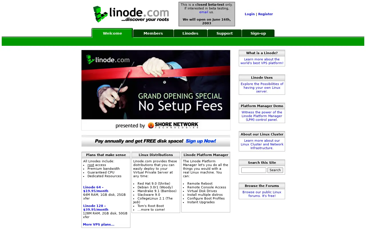 linode.com in 2003