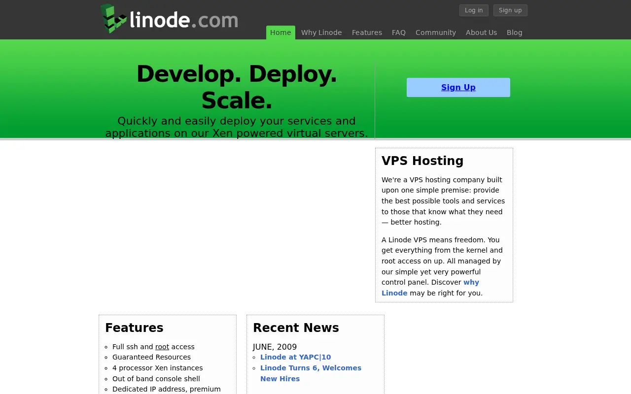 linode.com in 2009