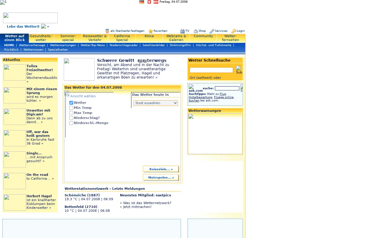 wetter.com in 2008