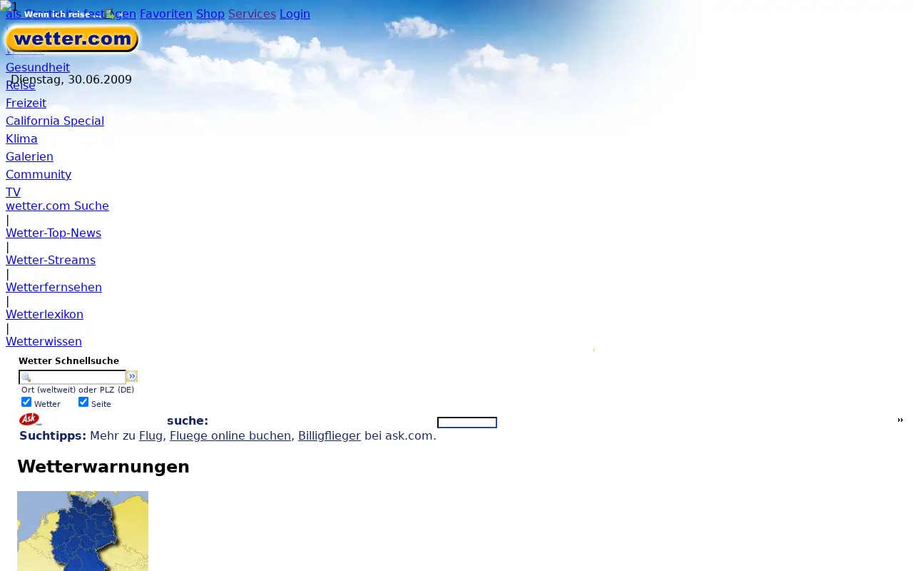 wetter.com in 2009