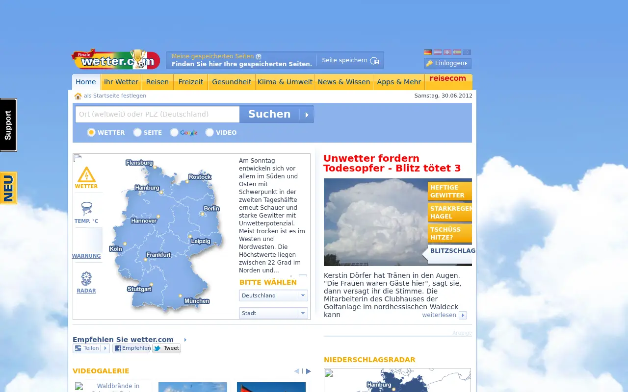 wetter.com on June 30, 2012
