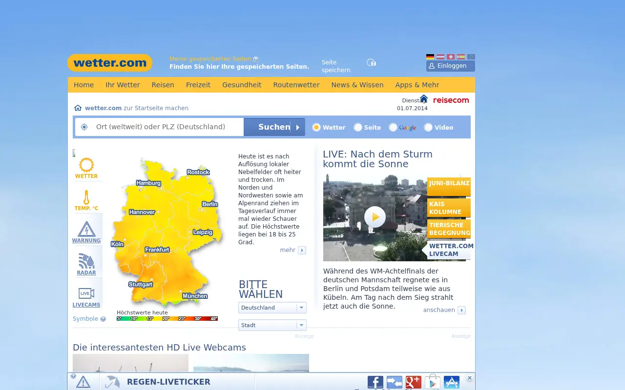 wetter.com in 2014