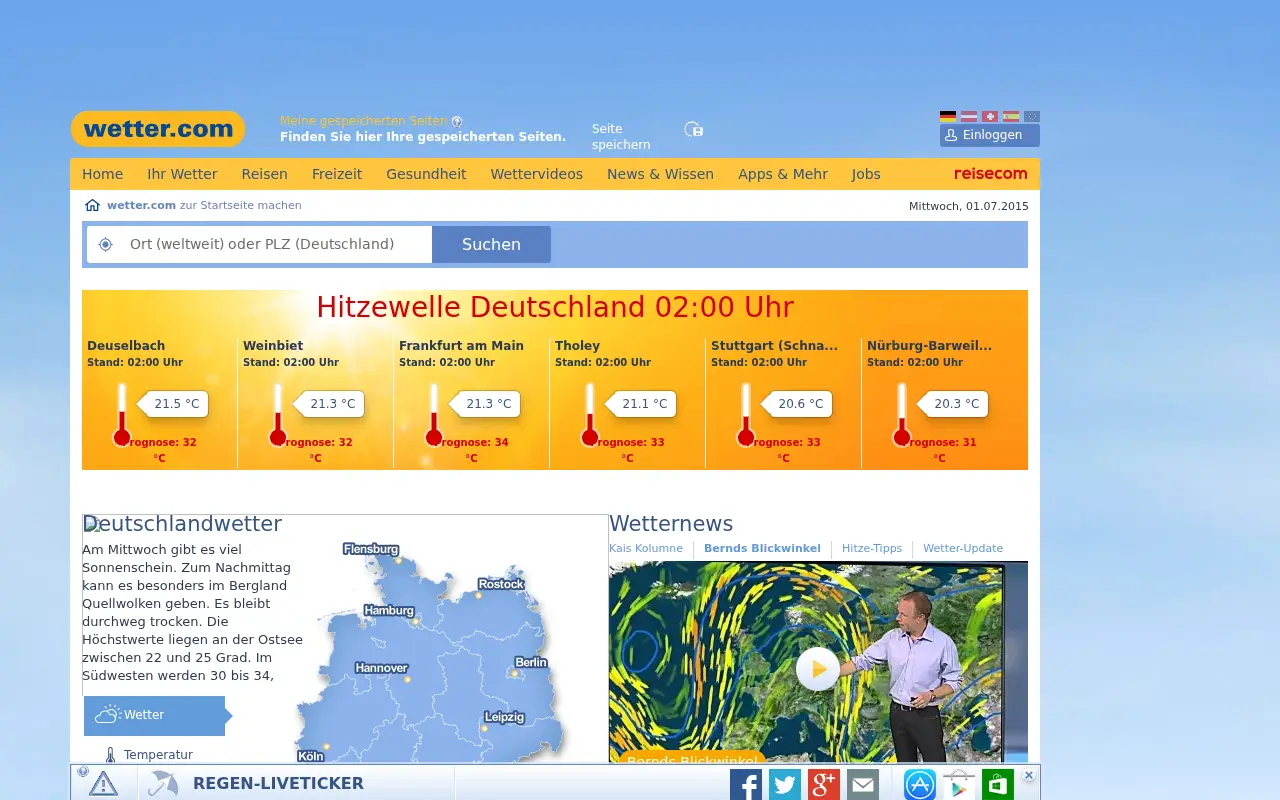 wetter.com in 2015